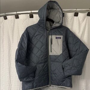 Patagonia Womens Puffer Jacket - blue/ Dark Gray/ light blue